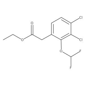 Ethyl 3,4-dichloro-2-(difluoromethoxy)phenylacetate结构式