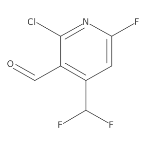 2-Chloro-4-(difluoromethyl)-6-fluoronicotinaldehyde Structure