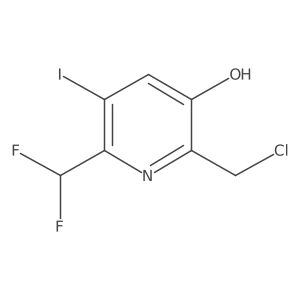 2-(Chloromethyl)-6-(difluoromethyl)-3-hydroxy-5-iodopyridine Structure
