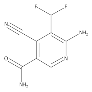 6-Amino-4-cyano-5-(difluoromethyl)nicotinamide Structure