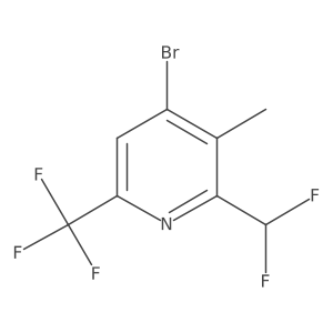 4-Bromo-2-(difluoromethyl)-3-methyl-6-(trifluoromethyl)pyridine Structure
