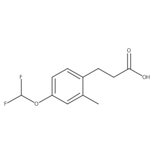 3-(4-(Difluoromethoxy)-2-methylphenyl)propanoic acid结构式