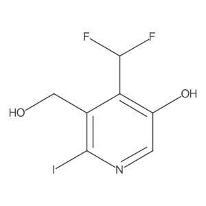 4-(Difluoromethyl)-5-(hydroxymethyl)-6-iodopyridin-3-ol Structure
