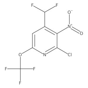 2-Chloro-4-(difluoromethyl)-3-nitro-6-(trifluoromethoxy)pyridine Structure