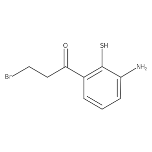 1-(3-Amino-2-mercaptophenyl)-3-bromopropan-1-one结构式