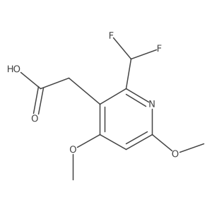 2-(Difluoromethyl)-4,6-dimethoxypyridine-3-acetic acid结构式