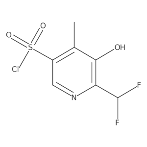 2-(Difluoromethyl)-3-hydroxy-4-methylpyridine-5-sulfonyl chloride结构式