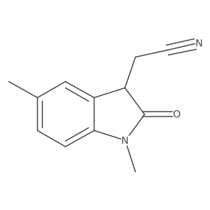 2-(1,5-Dimethyl-2-oxoindolin-3-yl)acetonitrile结构式