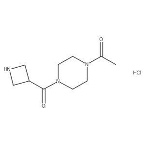 1-(4-(Azetidine-3-carbonyl)piperazin-1-yl)ethan-1-one hydrochloride Structure