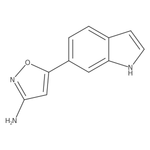 5-(1H-indol-6-yl)-1,2-oxazol-3-amine结构式
