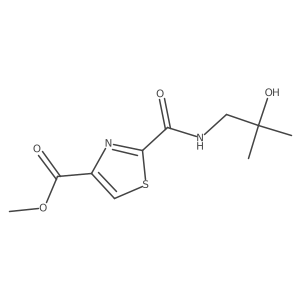 Methyl 2-(2-hydroxy-2-methylpropylcarbamoyl)thiazole-4-carboxylate Structure