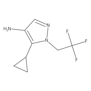 5-cyclopropyl-1-(2,2,2-trifluoroethyl)-1H-pyrazol-4-amine Structure