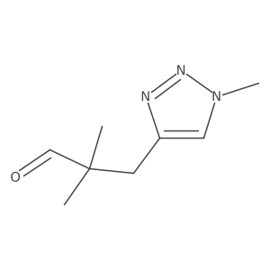 2,2-dimethyl-3-(1-methyltriazol-4-yl)propanal结构式