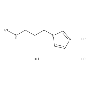 1-(3-hydrazinylpropyl)-1H-imidazole trihydrochloride结构式