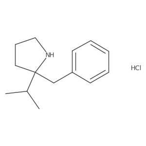 2-Benzyl-2-(propan-2-yl)pyrrolidine hydrochloride Structure