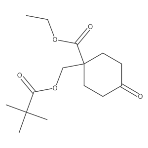 Ethyl 4-oxo-1-((pivaloyloxy)methyl)cyclohexanecarboxylate结构式