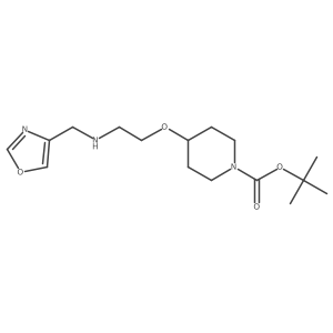 tert-Butyl 4-(2-((oxazol-4-ylmethyl)amino)ethoxy)piperidine-1-carboxylate Structure
