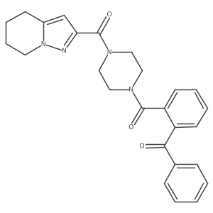 (4-(2-Benzoylbenzoyl)piperazin-1-yl)(4,5,6,7-tetrahydropyrazolo[1,5-a]pyridin-2-yl)methanone Structure