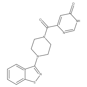 (4-(Benzo[d]isothiazol-3-yl)piperazin-1-yl)(6-hydroxypyrimidin-4-yl)methanone Structure