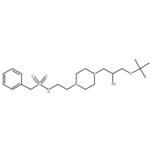 N-(2-(4-(3-(tert-butoxy)-2-hydroxypropyl)piperazin-1-yl)ethyl)-1-phenylmethanesulfonamide Structure
