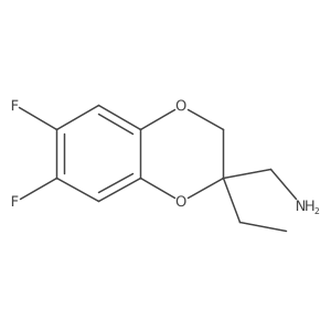 (2-Ethyl-6,7-difluoro-2,3-dihydro-1,4-benzodioxin-2-yl)methanamine Structure