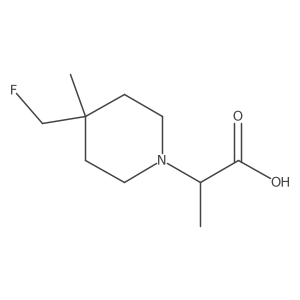 2-(4-(Fluoromethyl)-4-methylpiperidin-1-yl)propanoic acid Structure