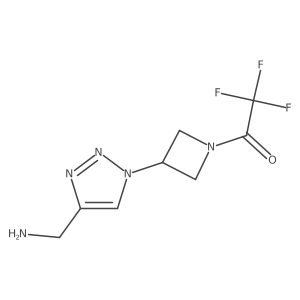 1-(3-(4-(aminomethyl)-1H-1,2,3-triazol-1-yl)azetidin-1-yl)-2,2,2-trifluoroethan-1-one Structure