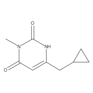 6-(Cyclopropylmethyl)-3-methyl-1,2,3,4-tetrahydropyrimidine-2,4-dione Structure