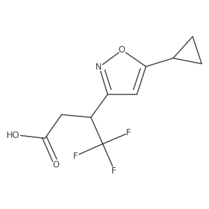 3-(5-Cyclopropyl-1,2-oxazol-3-yl)-4,4,4-trifluorobutanoic acid结构式