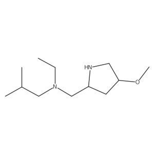 ethyl({[(2S,4S)-4-methoxypyrrolidin-2-yl]methyl})(2-methylpropyl)amine Structure