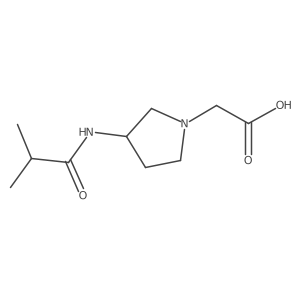 2-[3-(2-Methylpropanamido)pyrrolidin-1-yl]acetic acid Structure
