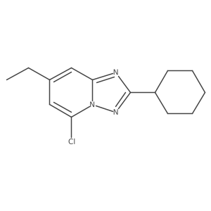 5-Chloro-2-cyclohexyl-7-ethyl-[1,2,4]triazolo[1,5-a]pyridine结构式