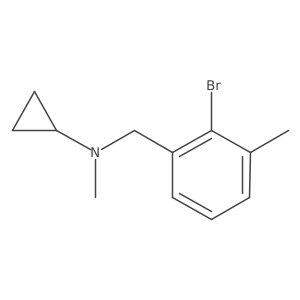 N-[(2-bromo-3-methylphenyl)methyl]-N-methylcyclopropanamine Structure