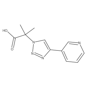 2-methyl-2-[4-(pyridin-3-yl)-1H-1,2,3-triazol-1-yl]propanoic acid结构式