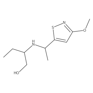 2-{[1-(3-Methoxy-1,2-thiazol-5-yl)ethyl]amino}butan-1-ol Structure