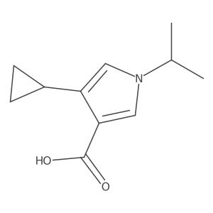 4-cyclopropyl-1-(propan-2-yl)-1H-pyrrole-3-carboxylic acid结构式