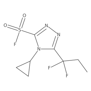 4-cyclopropyl-5-(1,1-difluoropropyl)-4H-1,2,4-triazole-3-sulfonyl fluoride结构式