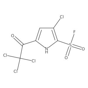 3-chloro-5-(trichloroacetyl)-1H-pyrrole-2-sulfonyl fluoride结构式