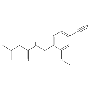 N-[(4-cyano-2-methoxyphenyl)methyl]-3-methylbutanamide结构式