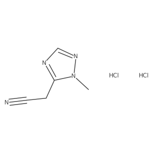 2-(1-methyl-1H-1,2,4-triazol-5-yl)acetonitrile dihydrochloride Structure