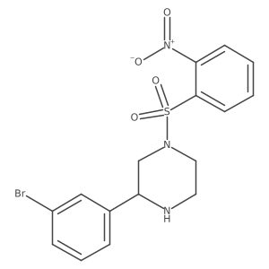3-(3-Bromophenyl)-1-(2-nitrobenzenesulfonyl)piperazine Structure