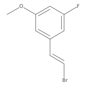 1-(2-Bromoethenyl)-3-fluoro-5-methoxybenzene结构式