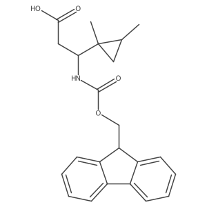 3-(1,2-dimethylcyclopropyl)-3-({[(9H-fluoren-9-yl)methoxy]carbonyl}amino)propanoic acid结构式