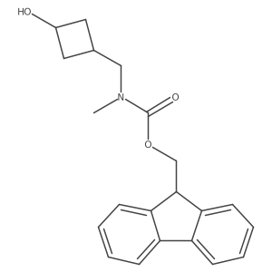 (9H-fluoren-9-yl)methyl N-methyl-N-{[(1s,3s)-3-hydroxycyclobutyl]methyl}carbamate结构式