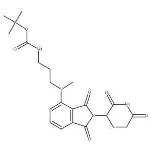 tert-butyl N-(3-{[2-(2,6-dioxopiperidin-3-yl)-1,3-dioxo-2,3-dihydro-1H-isoindol-4-yl](methyl)amino}propyl)carbamate结构式