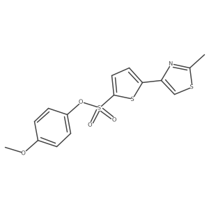 4-Methoxyphenyl 5-(2-methylthiazol-4-yl)thiophene-2-sulfonate结构式