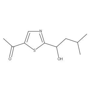 1-[2-(1-Hydroxy-3-methylbutyl)-1,3-thiazol-5-yl]ethan-1-one结构式