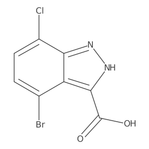 4-Bromo-7-chloro-1H-indazole-3-carboxylic acid结构式