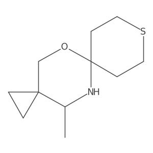 13-Methyl-5-oxa-9-thia-12-azadispiro[2.2.5^{6}.2^{3}]tridecane结构式