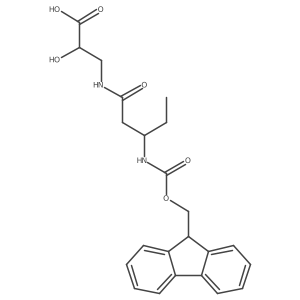 3-[(3R)-3-({[(9H-fluoren-9-yl)methoxy]carbonyl}amino)pentanamido]-2-hydroxypropanoic acid Structure